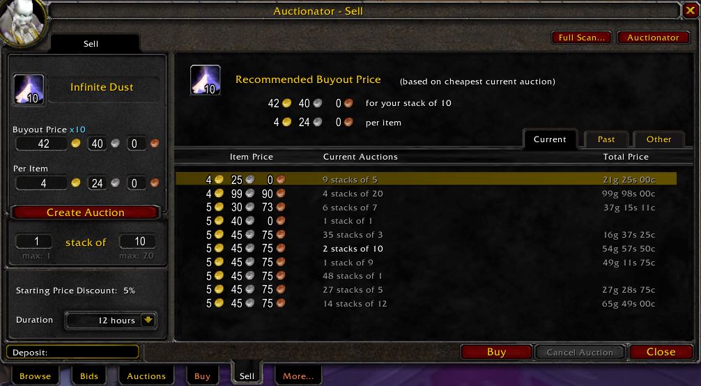 auction house addons wow