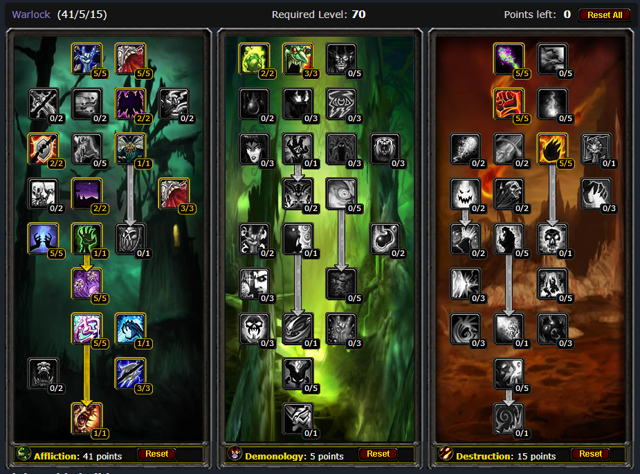 Pve Tbc Affliction Warlock Dps Guide Short