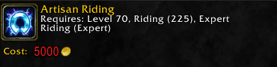 WOTLK PRE PATCH MOUNT COST visual data 4