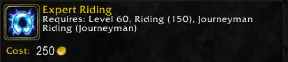 WOTLK PRE PATCH MOUNT COST visual data 7