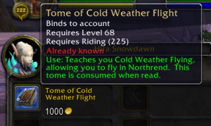 World of Warcraft: WotLK Classic Cold Weather Flying 