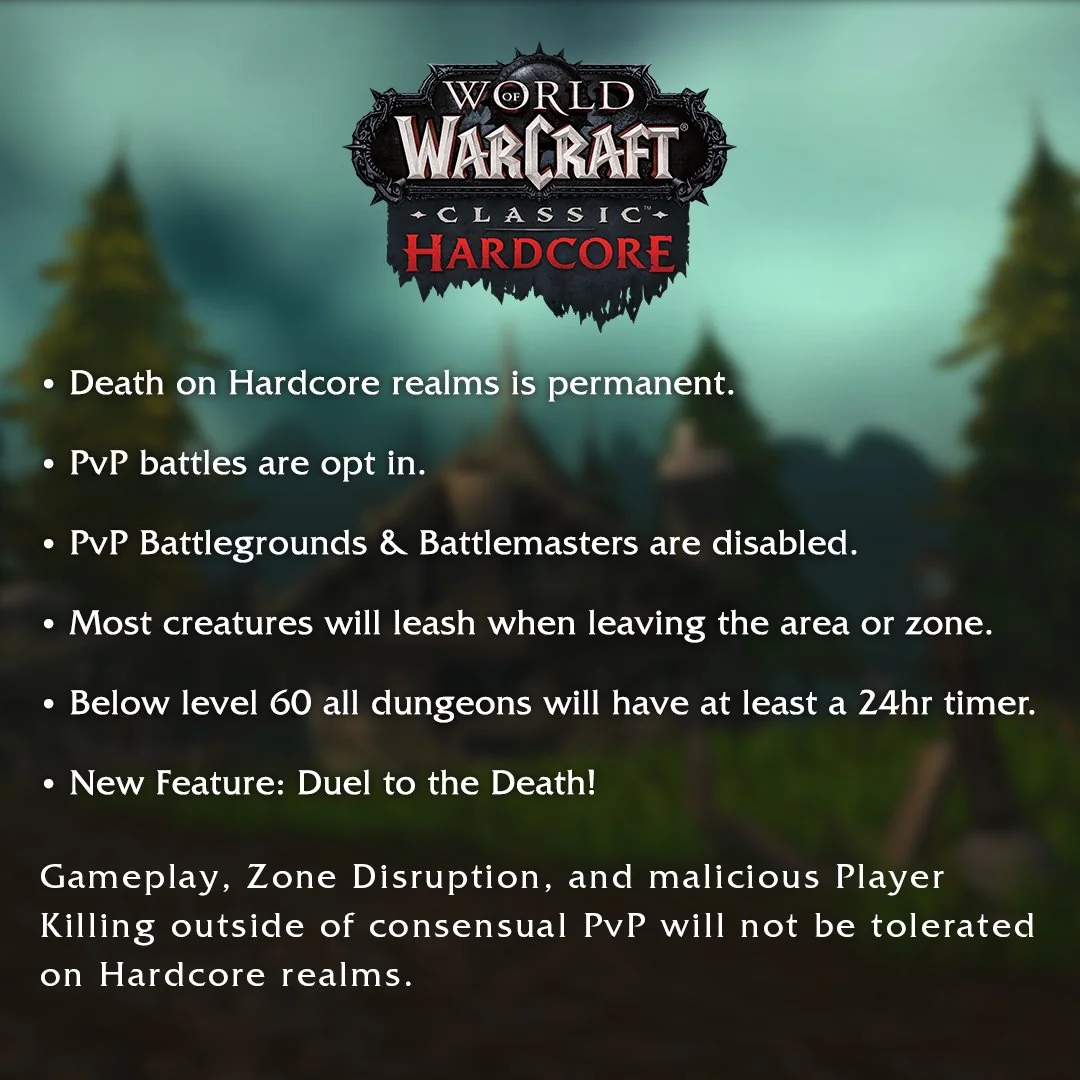 Rules of Engagement: Classic Hardcore is Coming to World of Warcraft — World  of Warcraft — Blizzard News