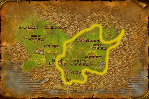 getting to the hinterlands from arathi